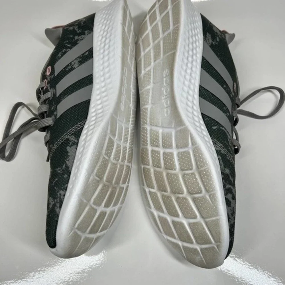 Adidas Cloudfoam PureMotion Women's Athletic Running Sneaker Camo Gray-Pink 11